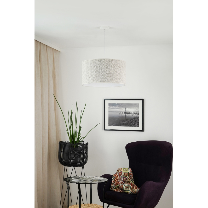 Brilagi - Hanglamp aan een koord BOUCLE ROLLER 1xE27/15W/230V diameter 45 cm crème