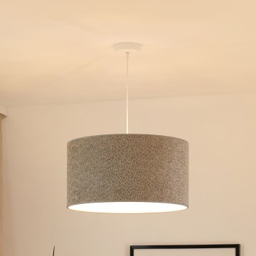 Brilagi - Hanglamp aan een koord BOUCLE ROLLER 1xE27/15W/230V diameter 45 cm grijs