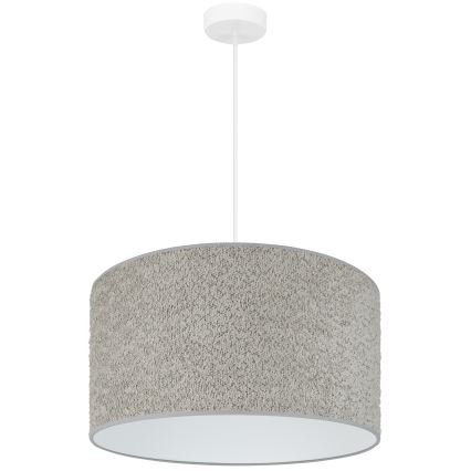 Brilagi - Hanglamp aan een koord BOUCLE ROLLER 1xE27/15W/230V diameter 45 cm grijs