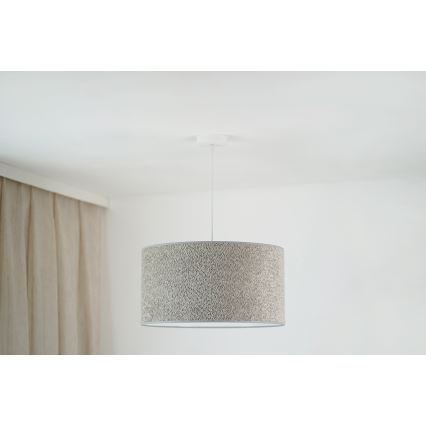 Brilagi - Hanglamp aan een koord BOUCLE ROLLER 1xE27/15W/230V diameter 45 cm grijs