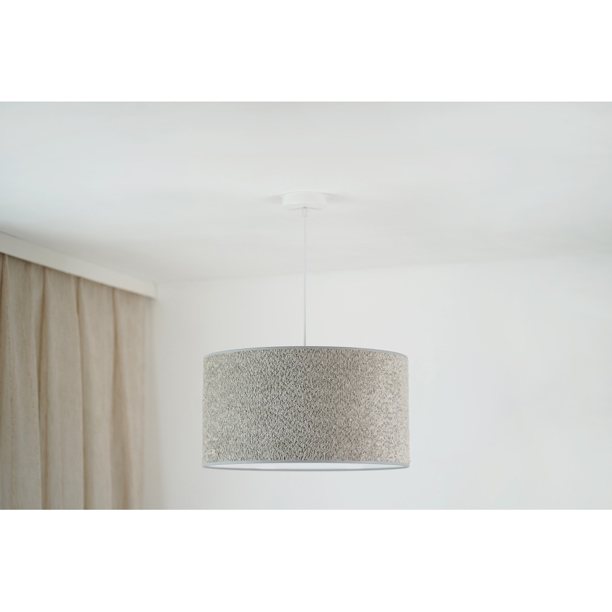 Brilagi - Hanglamp aan een koord BOUCLE ROLLER 1xE27/15W/230V diameter 45 cm grijs