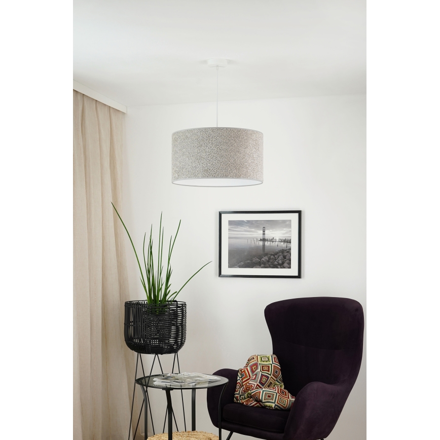 Brilagi - Hanglamp aan een koord BOUCLE ROLLER 1xE27/15W/230V diameter 45 cm grijs