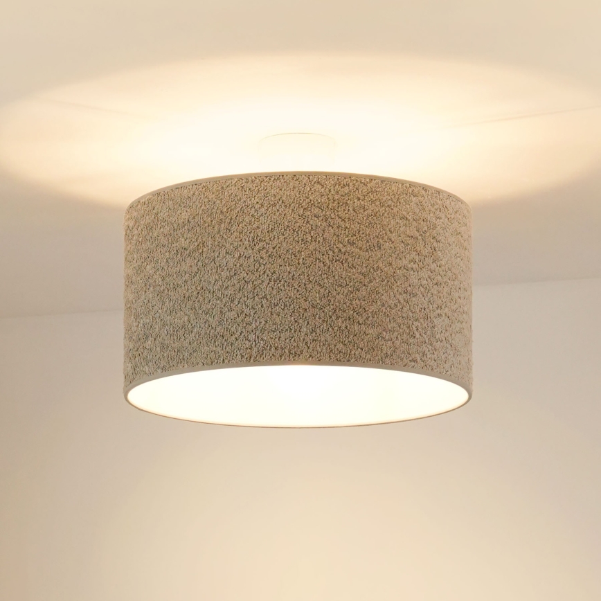 Brilagi - Hanglamp aan een koord BOUCLE ROLLER 1xE27/15W/230V diameter 45 cm grijs