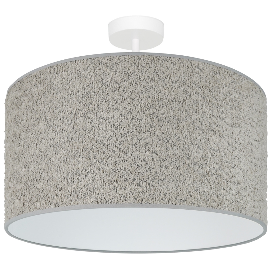 Brilagi - Hanglamp aan een koord BOUCLE ROLLER 1xE27/15W/230V diameter 45 cm grijs