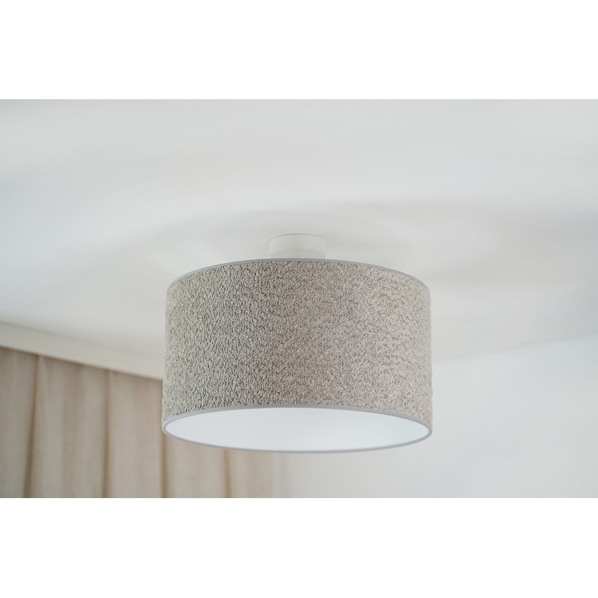 Brilagi - Hanglamp aan een koord BOUCLE ROLLER 1xE27/15W/230V diameter 45 cm grijs
