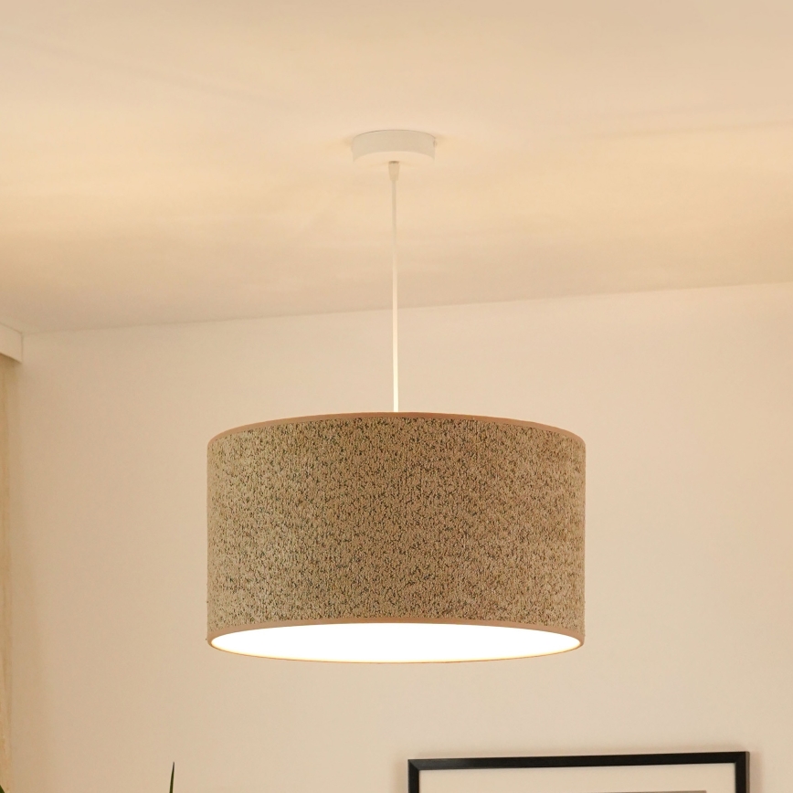 Brilagi - Hanglamp aan een koord BOUCLE ROLLER 1xE27/15W/230V diameter 50 cm bruin