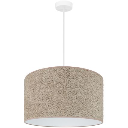 Brilagi - Hanglamp aan een koord BOUCLE ROLLER 1xE27/15W/230V diameter 50 cm bruin