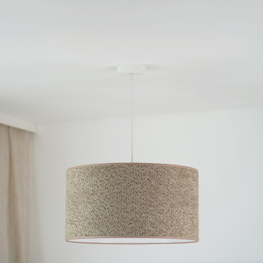 Brilagi - Hanglamp aan een koord BOUCLE ROLLER 1xE27/15W/230V diameter 50 cm bruin