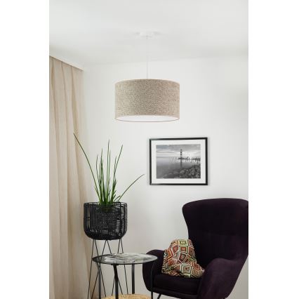 Brilagi - Hanglamp aan een koord BOUCLE ROLLER 1xE27/15W/230V diameter 50 cm bruin