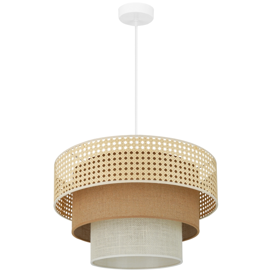 Brilagi - Hanglamp aan een koord CEDAR LUNETA 1xE27/15W/230V diameter 45 cm beige/bruin/crème