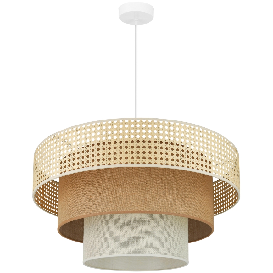 Brilagi - Hanglamp aan een koord CEDAR LUNETA 1xE27/15W/230V diameter 60 cm beige/bruin/crème