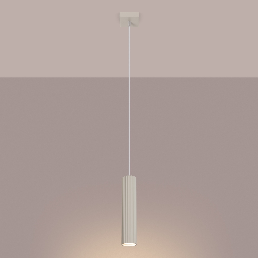 Brilagi - Hanglamp aan een koord CRESTO 1xGU10/10W/230V crème