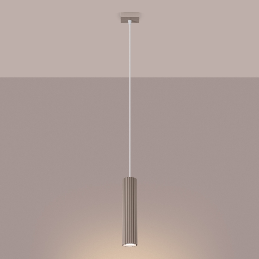 Brilagi - Hanglamp aan een koord CRESTO 1xGU10/10W/230V taupe