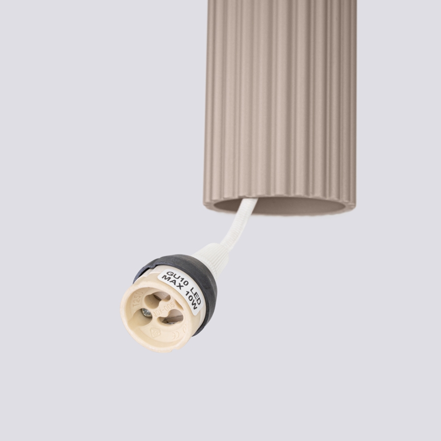 Brilagi - Hanglamp aan een koord CRESTO 1xGU10/10W/230V taupe