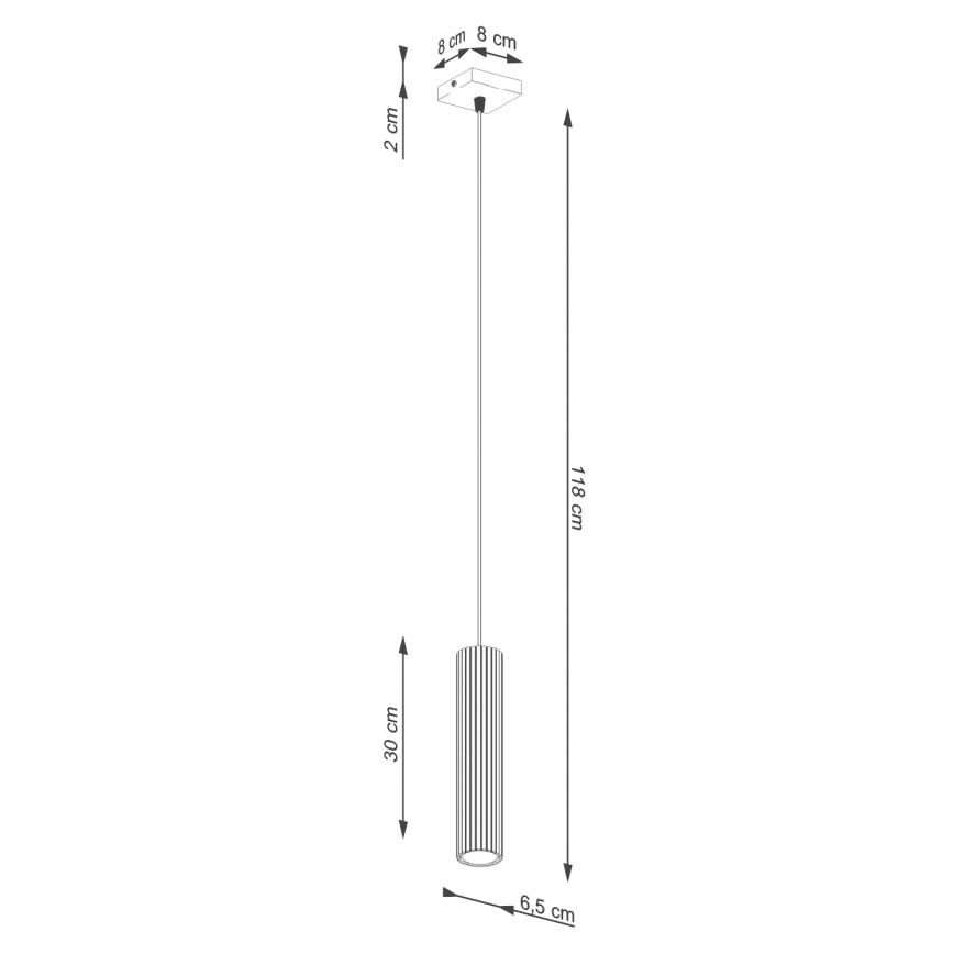 Brilagi - Hanglamp aan een koord CRESTO 1xGU10/10W/230V wit