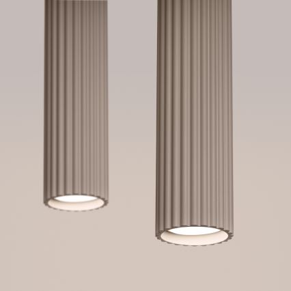 Brilagi - Hanglamp aan een koord CRESTO 2xGU10/10W/230V taupe