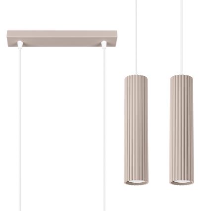 Brilagi - Hanglamp aan een koord CRESTO 2xGU10/10W/230V taupe
