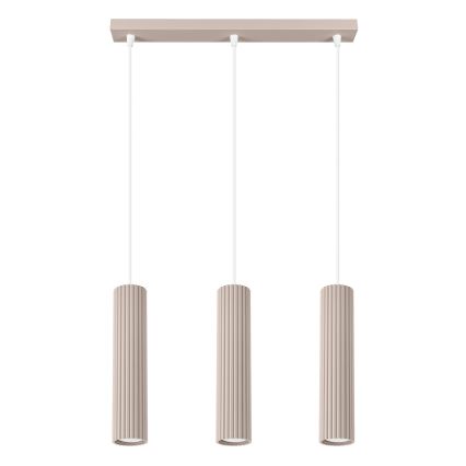 Brilagi - Hanglamp aan een koord CRESTO 3xGU10/10W/230V taupe