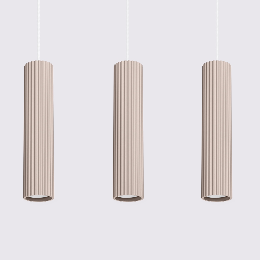 Brilagi - Hanglamp aan een koord CRESTO 3xGU10/10W/230V taupe