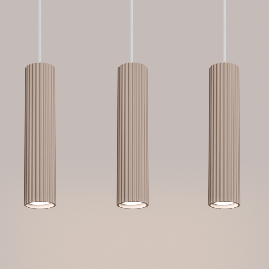 Brilagi - Hanglamp aan een koord CRESTO 3xGU10/10W/230V taupe