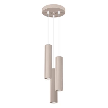 Brilagi - Hanglamp aan een koord CRESTO 3xGU10/10W/230V taupe