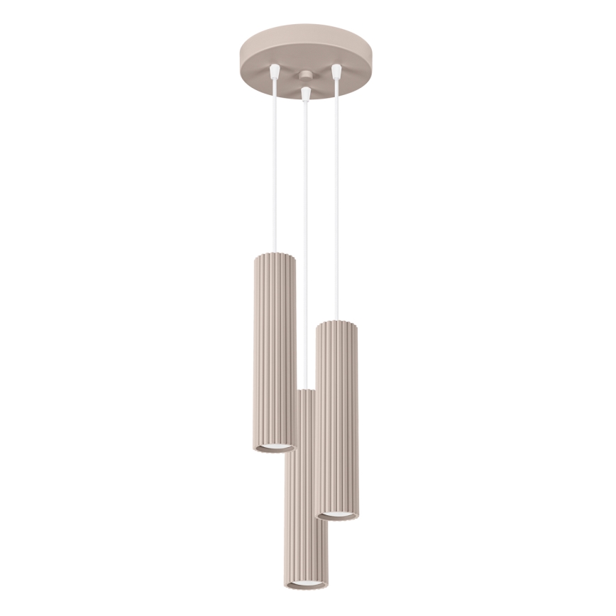 Brilagi - Hanglamp aan een koord CRESTO 3xGU10/10W/230V taupe