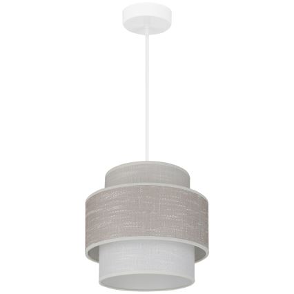 Brilagi - Hanglamp aan een koord DOVER SPACE 1xE27/15W/230V diameter 25 cm grijs/crème