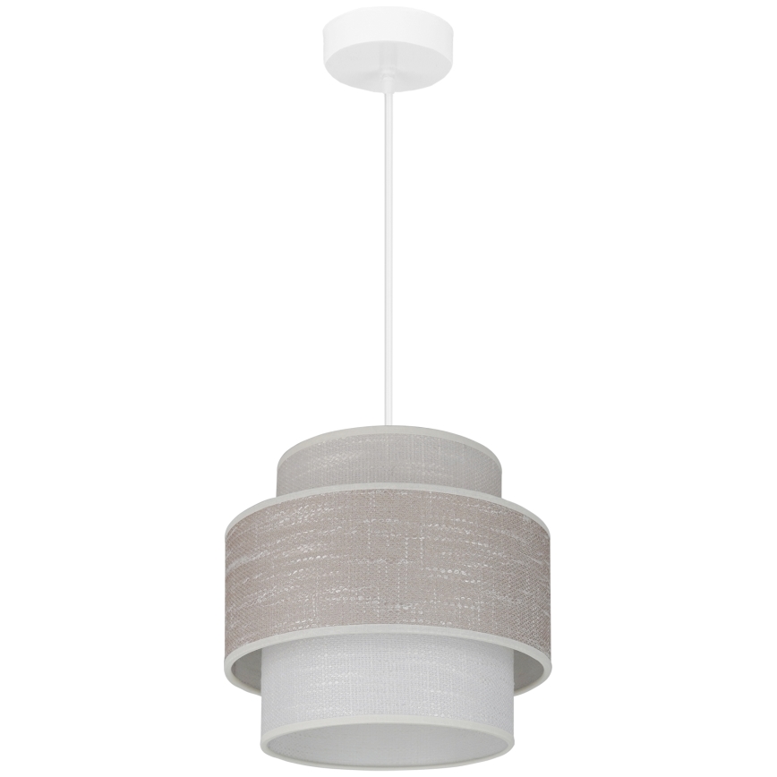 Brilagi - Hanglamp aan een koord DOVER SPACE 1xE27/15W/230V diameter 25 cm grijs/crème