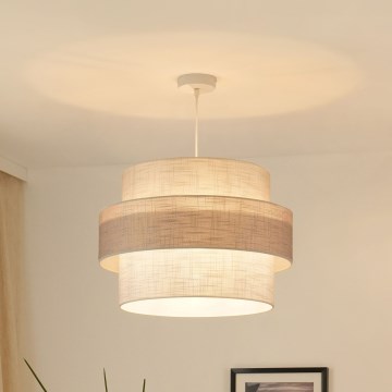 Brilagi - Hanglamp aan een koord DOVER SPACE 1xE27/15W/230V diameter 50 cm grijs/crème