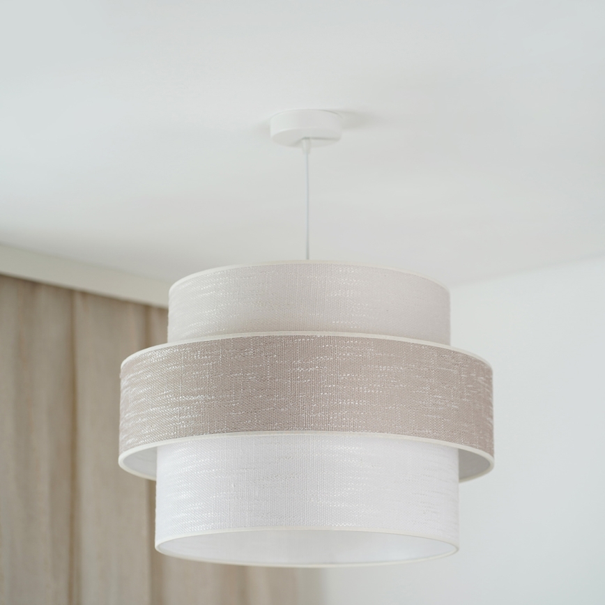 Brilagi - Hanglamp aan een koord DOVER SPACE 1xE27/15W/230V diameter 50 cm grijs/crème