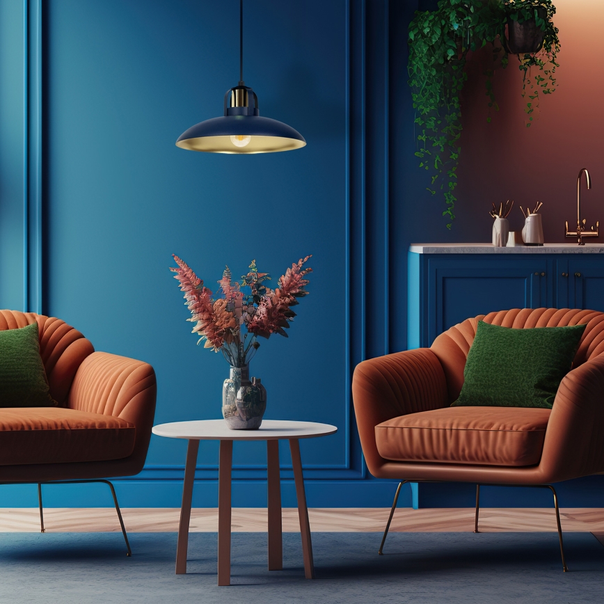 Brilagi - Hanglamp aan een koord FLAMENGO 1xE27/60W/230V blauw