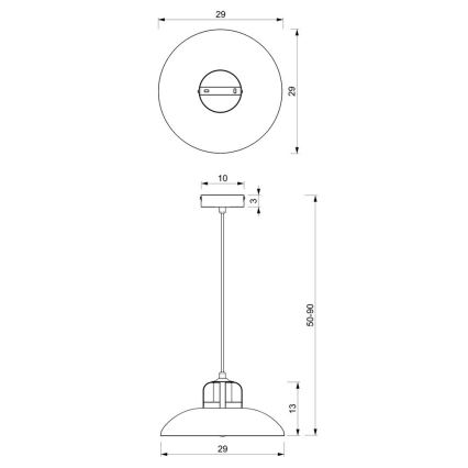 Brilagi - Hanglamp aan een koord FLAMENGO 1xE27/60W/230V groen