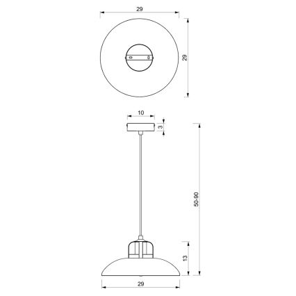 Brilagi - Hanglamp aan een koord FLAMENGO 1xE27/60W/230V wit