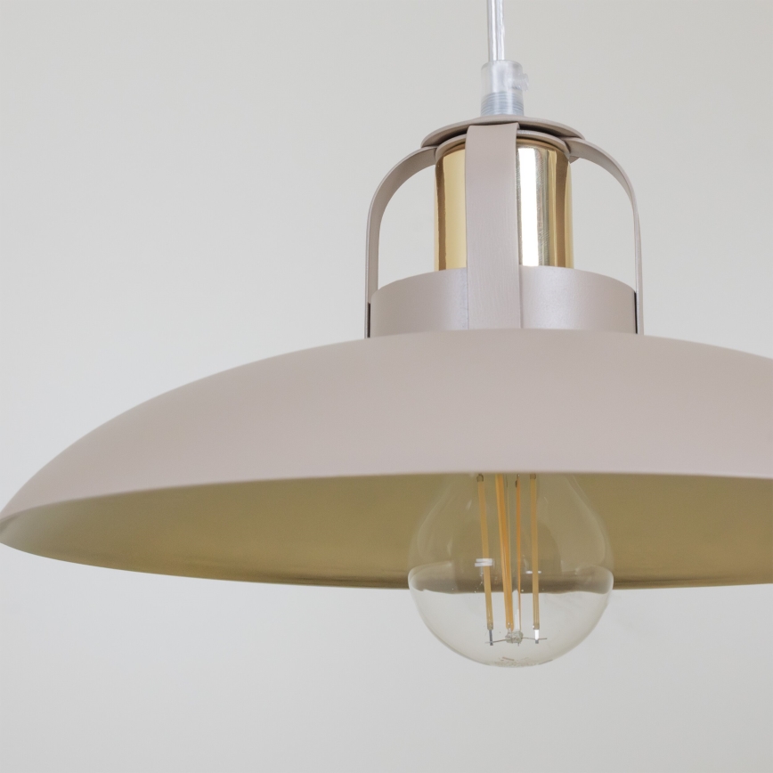 Brilagi - Hanglamp aan een koord FLAMENGO 2xE27/60W/230V beige