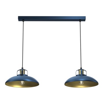 Brilagi - Hanglamp aan een koord FLAMENGO 2xE27/60W/230V blauw