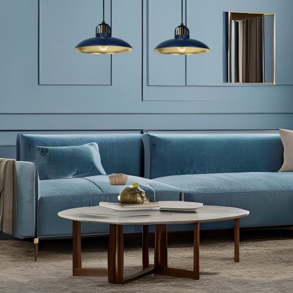 Brilagi - Hanglamp aan een koord FLAMENGO 2xE27/60W/230V blauw
