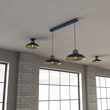 Brilagi - Hanglamp aan een koord FLAMENGO 2xE27/60W/230V blauw