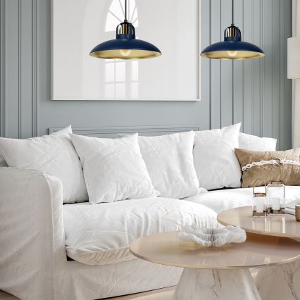 Brilagi - Hanglamp aan een koord FLAMENGO 2xE27/60W/230V blauw