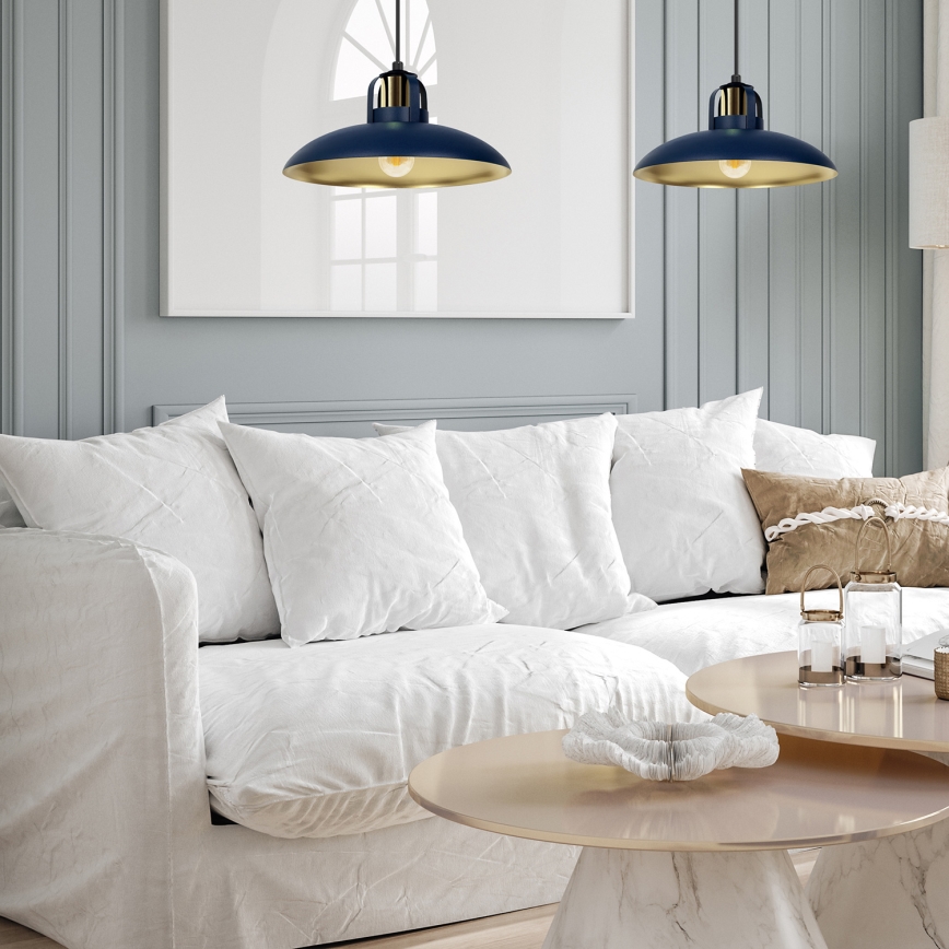 Brilagi - Hanglamp aan een koord FLAMENGO 2xE27/60W/230V blauw