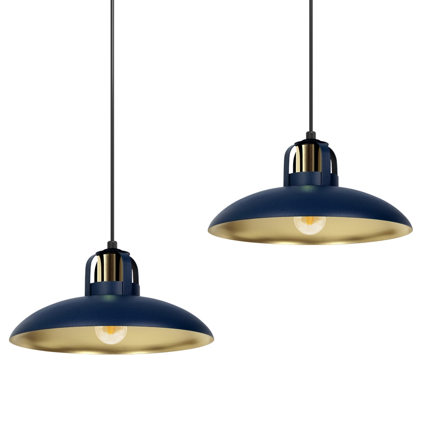 Brilagi - Hanglamp aan een koord FLAMENGO 2xE27/60W/230V blauw