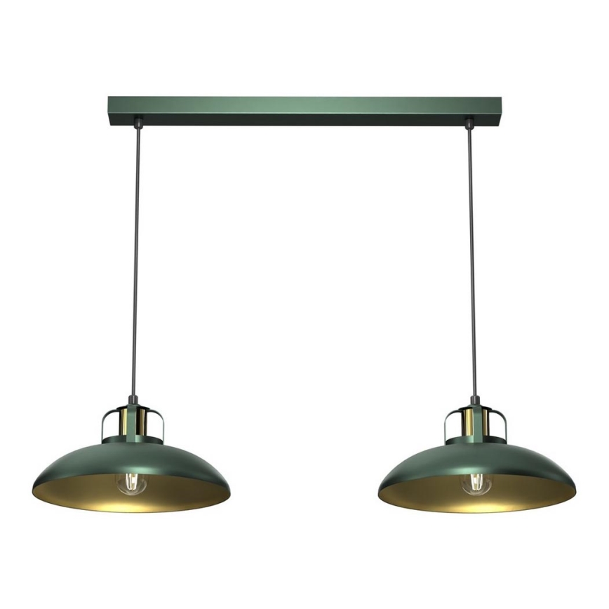 Brilagi - Hanglamp aan een koord FLAMENGO 2xE27/60W/230V groen