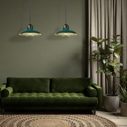 Brilagi - Hanglamp aan een koord FLAMENGO 2xE27/60W/230V groen