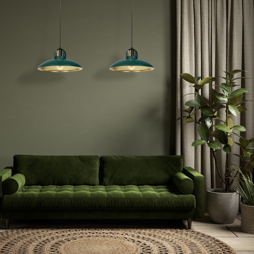 Brilagi - Hanglamp aan een koord FLAMENGO 2xE27/60W/230V groen