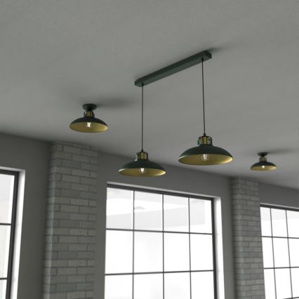 Brilagi - Hanglamp aan een koord FLAMENGO 2xE27/60W/230V groen