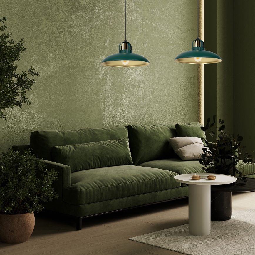 Brilagi - Hanglamp aan een koord FLAMENGO 2xE27/60W/230V groen