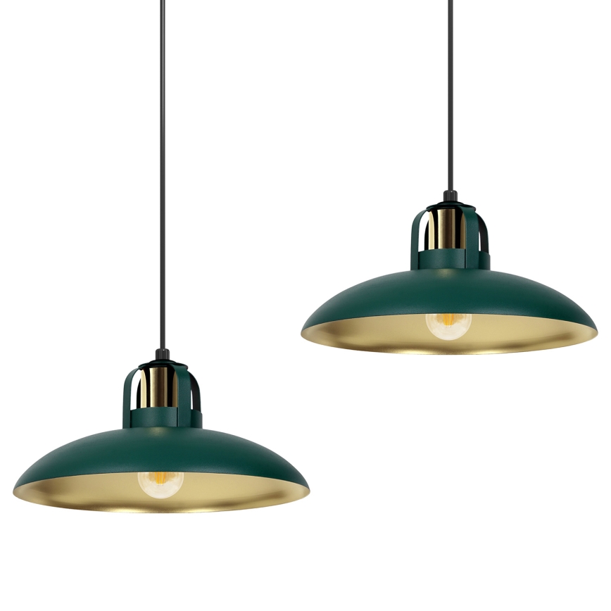Brilagi - Hanglamp aan een koord FLAMENGO 2xE27/60W/230V groen