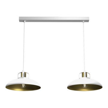 Brilagi - Hanglamp aan een koord FLAMENGO 2xE27/60W/230V wit