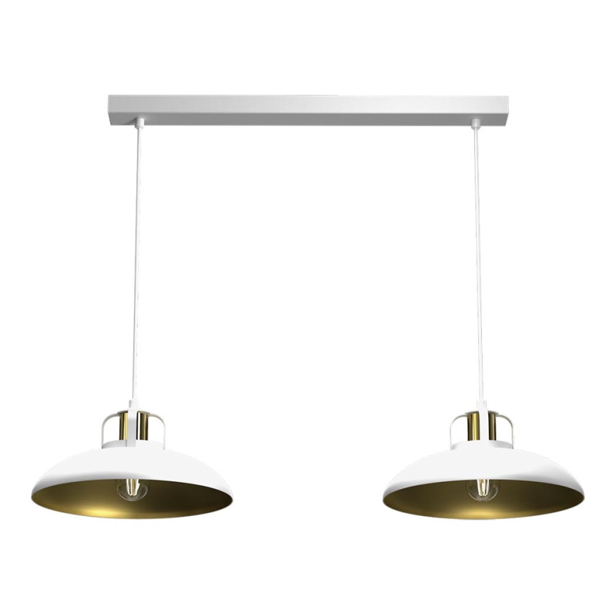Brilagi - Hanglamp aan een koord FLAMENGO 2xE27/60W/230V wit