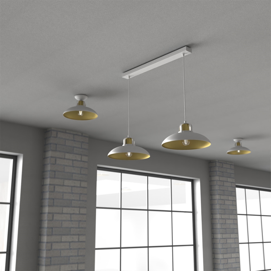 Brilagi - Hanglamp aan een koord FLAMENGO 2xE27/60W/230V wit