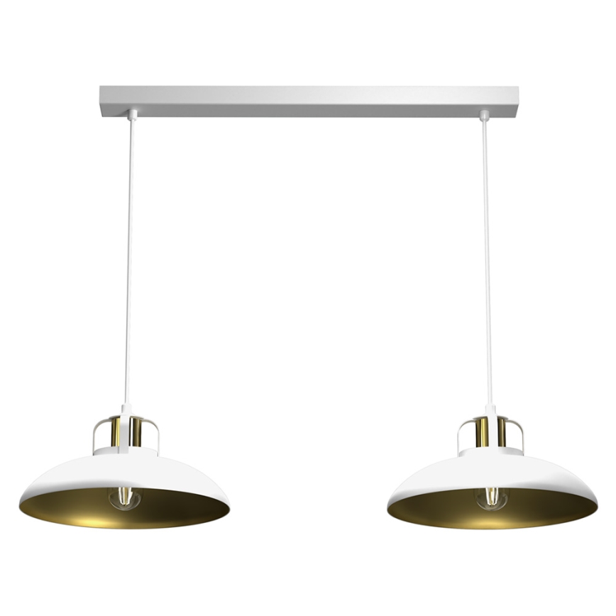 Brilagi - Hanglamp aan een koord FLAMENGO 2xE27/60W/230V wit